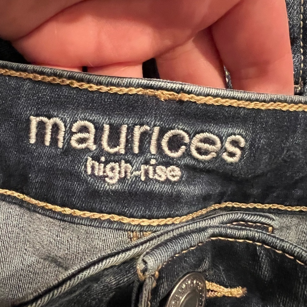 Maurice’s distressed jeggings jeans L Large long NWT - Picture 6 of 10